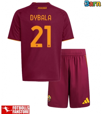 AS Roma Paulo Dybala #21 Hemmatröja Barn 2025-26 Kortärmad (+ Korta byxor)